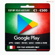 Google Play Gift Card IT | €1–€500 – Google Play Store – Аккаунт Италия