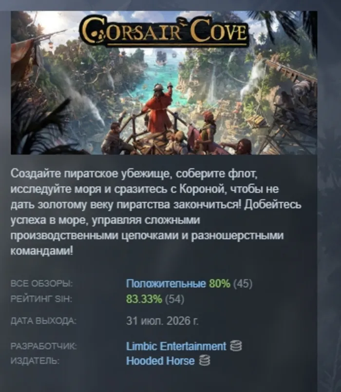 Corsair Cove Автодоставка Steam Россия
