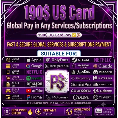 190$ US Card | Pay Any Global Service (App Store, Steam, AI,google,claude,) - irongamers.ru