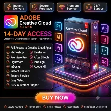Adobe Creative Cloud Pro – Доступ на 14 дней | Мгновенная доставка Поддержка 24/7