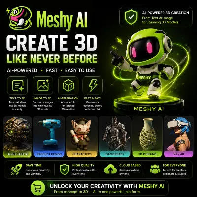 Генератор 3D-моделей и текстур Meshy AI | Подписка на 1 месяц | Приватный доступ | Мг - irongamers.ru