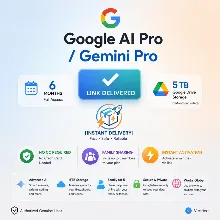Gemini AI Pro 6 Месяцев (5 ТБ Хранилище) | Глобальная ссылка | Семейный доступ