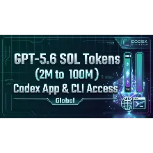 Токены GPT-5.6 SOL (от 2M до 100M) | Доступ Codex App & CLI | Глобальный