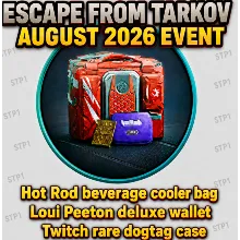 Escape from Tarkov 3 items Subscription Drops💎AUGUST 2026💎Twitch rare dogtag case,