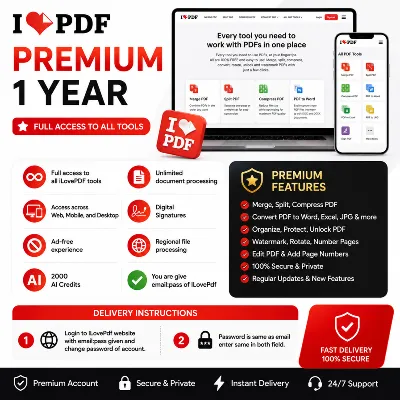 📄 iLovePDF Premium на 1 год | Безлимитные PDF-инструменты | 2000 AI Credits - irongamers.ru