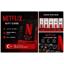 Подарочная карта Netflix 200–1000 турецких лир (Турция, TR, TRY)