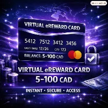 Виртуальная карта | Mastercard® eReward Prepaid | 5–100 CAD | Канада/США