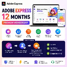 🎨 Adobe Express Premium на 12 месяцев | Мгновенное повышение | Ссылка для активации