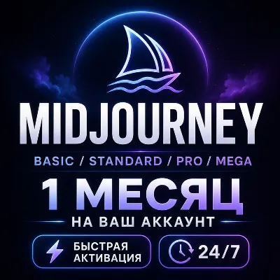 Midjourney | Basic / Standard / Pro / Mega | 1 месяц | На ваш аккаунт - irongamers.ru