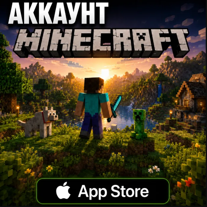 Minecraft iOS iPhone iPad AppStore Аккаунт (Автовыдача 24 · 7)