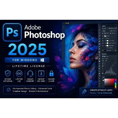Adobe Photoshop 2025 для Windows | Lifetime License | Цифровой Серийный Номер - irongamers.ru
