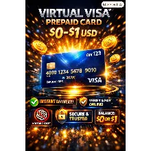 Виртуальная предоплаченная карта Visa® | Баланс $0–$1 USD | Мгновенная достав