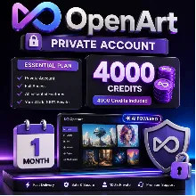 OpenArt | Личный аккаунт | Базовый план + 4000 кредитов | 1 месяц