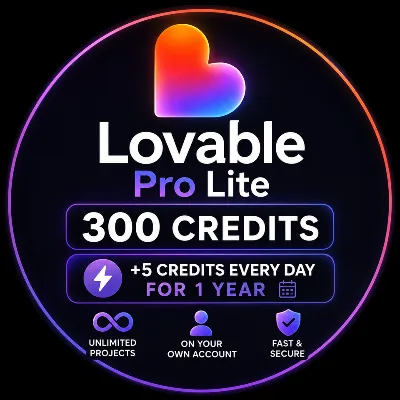 Lovable Pro Lite | 300 кредитов + 5 кредитов ежедневно | 1 год | Быстрая активация - irongamers.ru