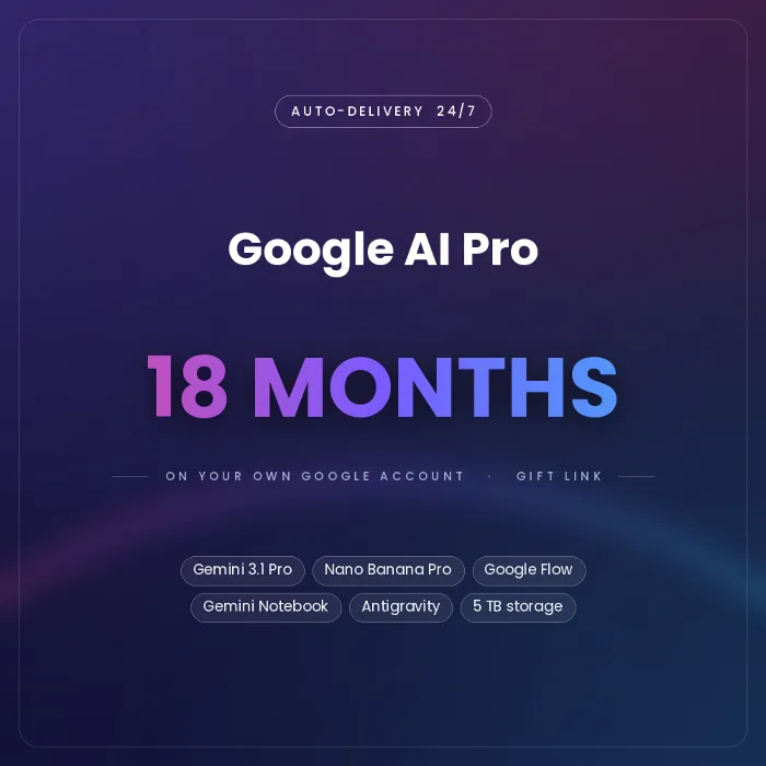 [АВТОВЫДАЧА 24 · 7] Gemini AI Pro 18 месяцев