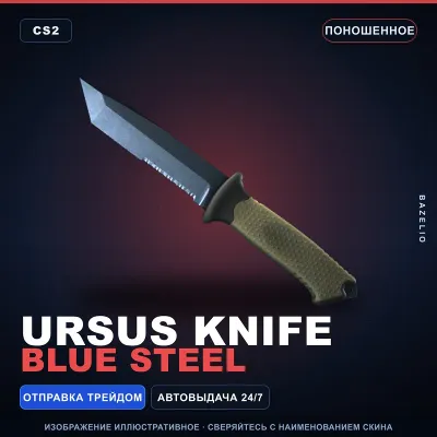 Медвежий нож | Blue Steel | Поношенное · Скин Counter-Strike 2 - irongamers.ru