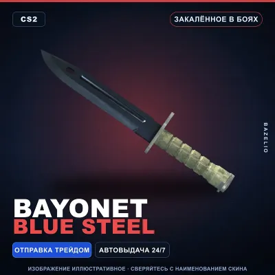 ★ Bayonet | Blue Steel | Закалённое в боях · Скин Counter-Strike 2 - irongamers.ru