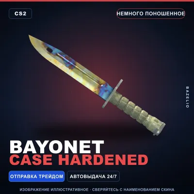 ★ Bayonet | Case Hardened | Немного поношенное · Скин Counter-Strike 2 - irongamers.ru
