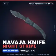 Navaja Knife | Night Stripe | После полевых испытаний · Скин Counter-Strike 2