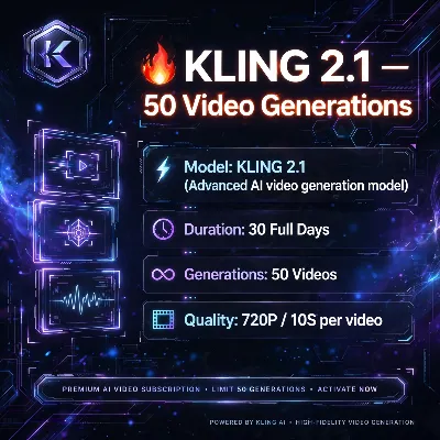 KLING 2.1 — 30 ДНЕЙ — 50 ГЕНЕРАЦИЙ ВИДЕО — 10 СЕК. - irongamers.ru