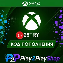 ПОДАРОЧНАЯ КАРТА XBOX LIVE 25 TRY (ТУРЦИЯ)