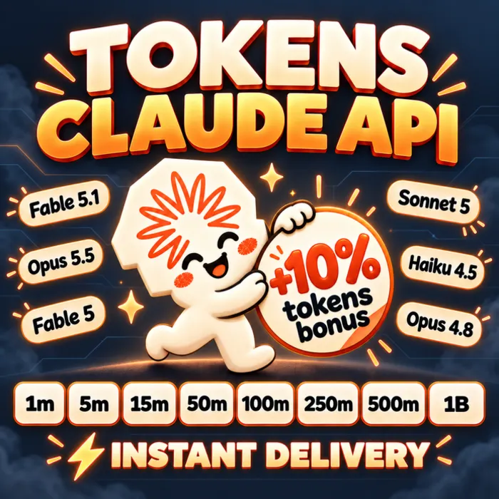 API · CLAUDE FABLE 5 · SONNET 5 · OPUS 5 · МГНОВЕННАЯ ДОСТАВКА · 1M-1B