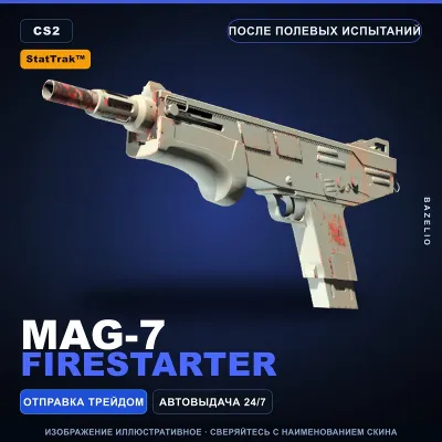 StatTrak™ MAG-7 | Firestarter | После полевых испытаний · Скин Counter-Strike 2 - irongamers.ru