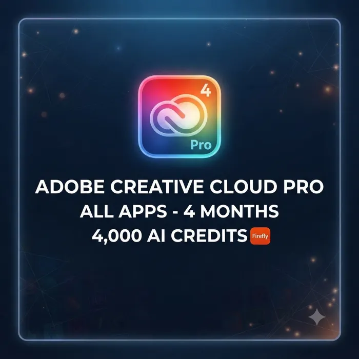Adobe Creative Cloud PRO · 4 Месяца · Все приложения + 4000 AI кредитов