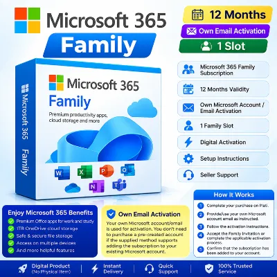 Microsoft 365 Family 12 месяцев | Активация на свою почту | 1 слот | Мгновенная доста - irongamers.ru