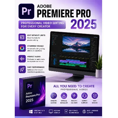 Adobe Premiere Pro 2025 для Windows | Профессиональный видеомонтаж | Цифровая активац - irongamers.ru
