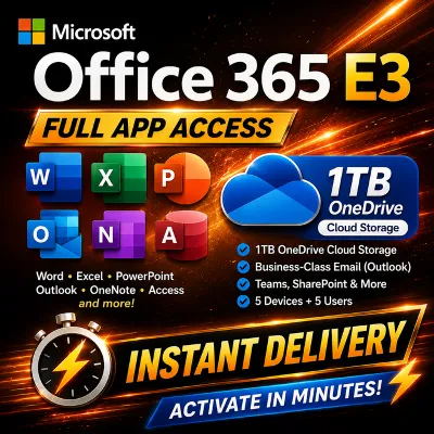 Microsoft Office 365 E3 — Полный доступ к приложениям — OneDrive 1 ТБ — Мгновенная до - irongamers.ru