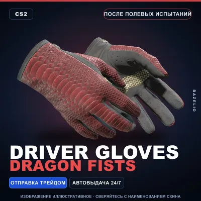 Driver Gloves | Dragon Fists | После полевых испытаний · Скин Counter-Strike 2 - irongamers.ru