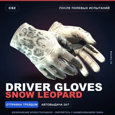 Driver Gloves | Snow Leopard | После полевых испытаний · Скин Counter-Strike 2 - irongamers.ru