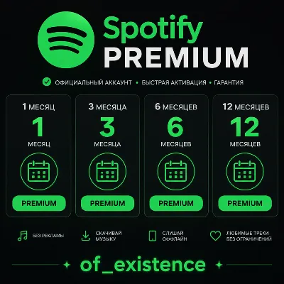 1/3/6/12 МЕСЯЦЕВ SPOTIFY PREMIUM - irongamers.ru