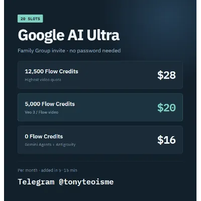 Google AI Ultra x20 Family - 0 Flow Credits - Gemini Antigravity - irongamers.ru