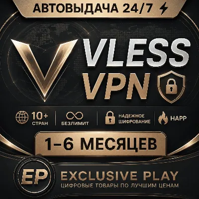 VLESS VPN ВПН 1-6 Мес 10+ стран Безлимит Happ - irongamers.ru