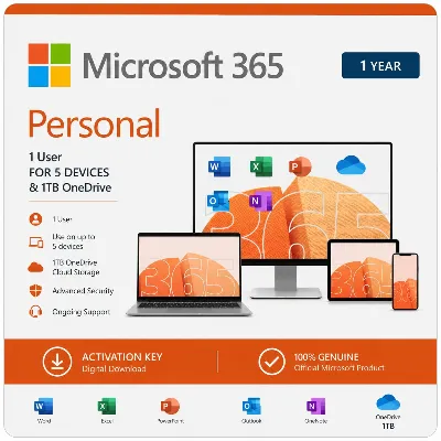 Microsoft 365 Personal – 1 User FOR 5 DEVICES & 1TB OneDrive (Activation Key) - irongamers.ru