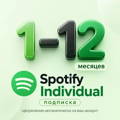 Spotify Individul | 1 - 12 месяцев | Автоматическое оформление на ваш аккаунт - irongamers.ru