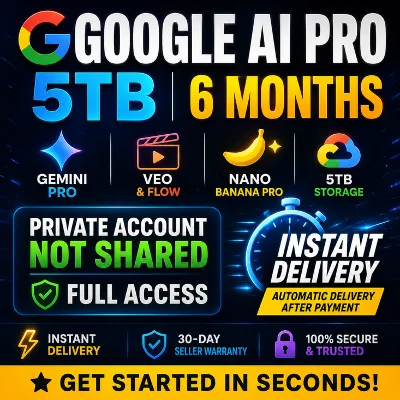 Google AI Pro 5TB | 6 месяцев | Gemini Pro | Nano Banana Pro | Veo & Flow - irongamers.ru