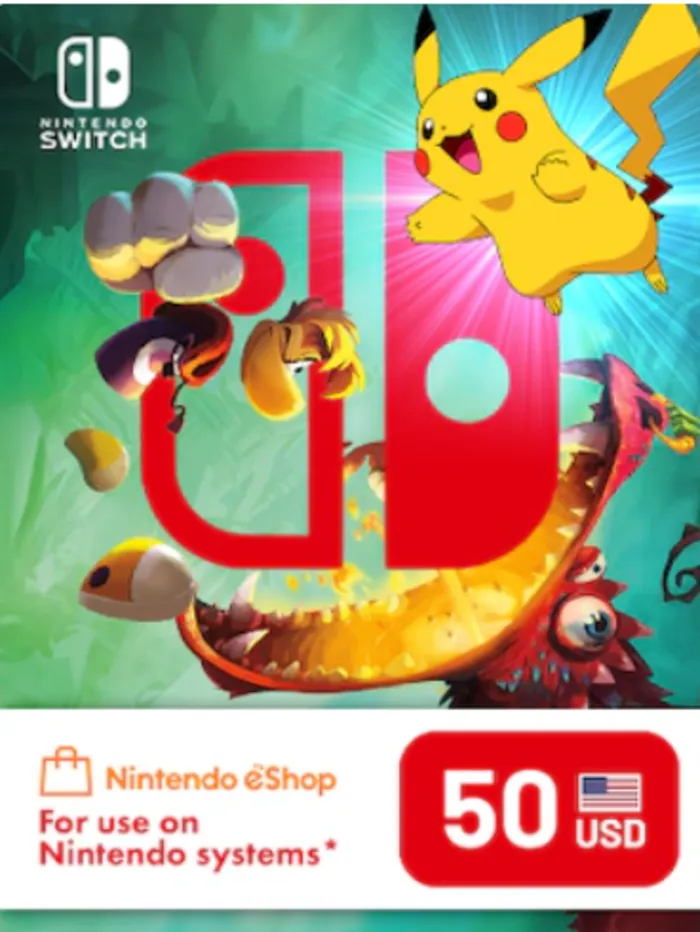 Карта Nintendo 50 USD регион США