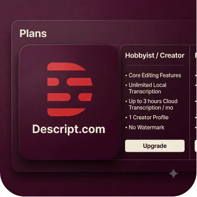 Descript.com | Подписка для любителей/творцов | Персональная - irongamers.ru