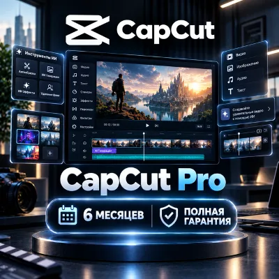 🎬 CapCut Pro 6 месяцев | Полная гарантия | Готовый аккаунт | По всему миру - irongamers.ru