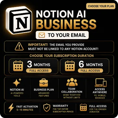 Notion AI Business 3/6 МЕСЯЦЕВ | GPT-6 ASTRA, OPUS 5 | — НА ВАШУ ПОЧТУ - irongamers.ru