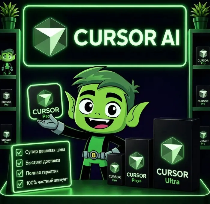 [24 · 7] Cursor AI Pro · Pro Plus · Ultra · 1 месяц · 12 месяцев · Личный аккаунт