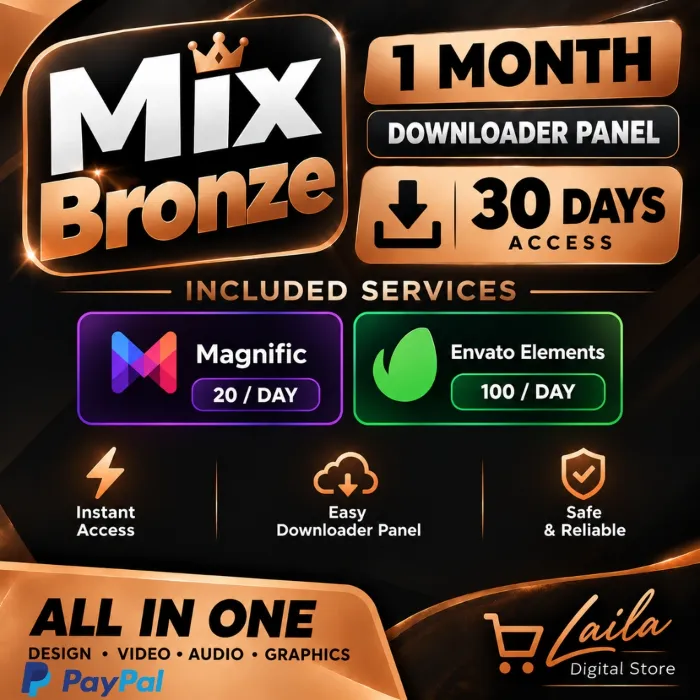 Mix Bronze 1 месяц – Envato Elements, Magnific – Панель загрузок
