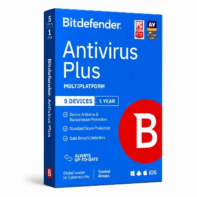 Bitdefender Antivirus Plus 5 Devices 1Year Multiplatform _ Middle east
