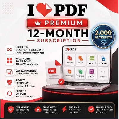 iLovePDF Premium 1 год | PDF Редактор | Все инструменты | 2000 AI Credits - irongamers.ru