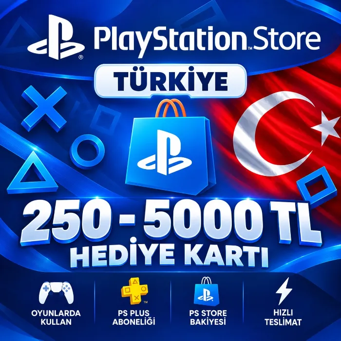 Код подарочной карты PlayStation для Турции · PS4 · PS5 · 250-5000 TL