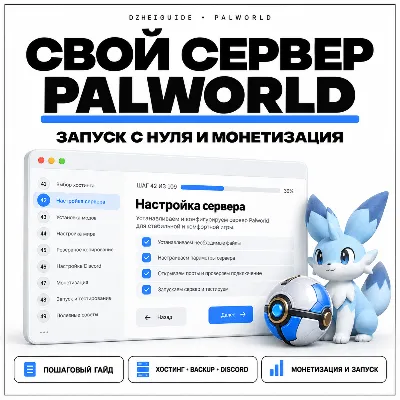 Свой игровой сервер Palworld - запуск с нуля и монетизация | by DzheiGuide - irongamers.ru
