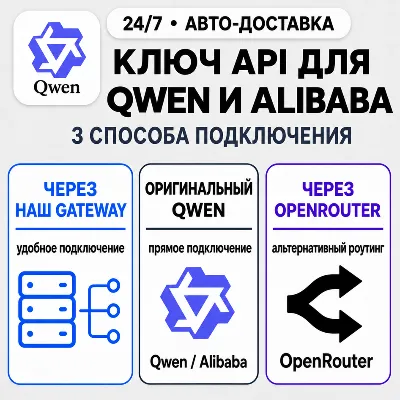 [24/7] API-ключ Qwen | Работает везде (в т. ч. в РФ) | Все модели - irongamers.ru